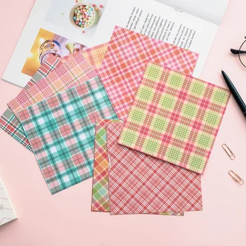 

12pcs/pack Basic color grid Decorative Sticker DIY No back glue material package Planner diary Scrapbooking album Stickers