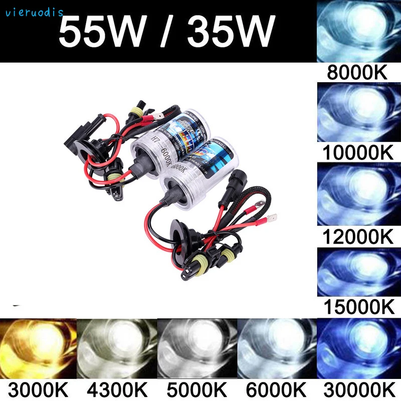 

2PCS H4 H1 H7 Autor HID Xenon Bulbs with Metal Bracket Protection for Car Headlight