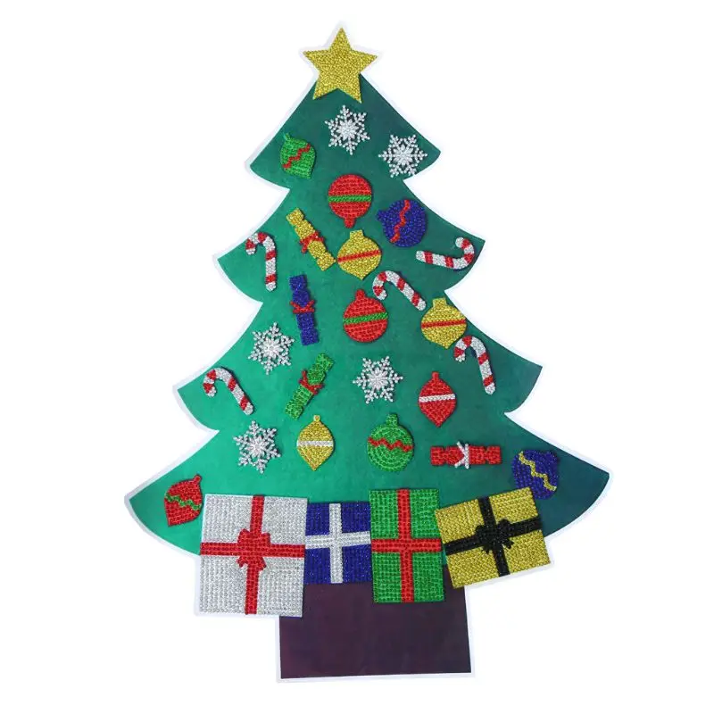 Christmas Diamond Painting Number Kits Windows Wall Sticker Arts Craft for Home Q6PE