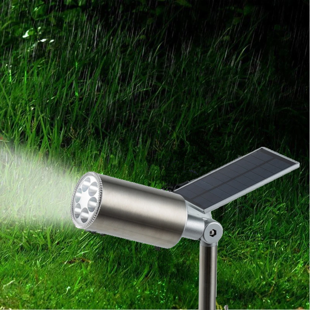 Landscape Solar Lawn Light Spotlight Waterproof Outdoor Solar Lights Lighting Sensor Adjustable Wireless Sunpower Lamp for Garden Driveway Pathway (2)