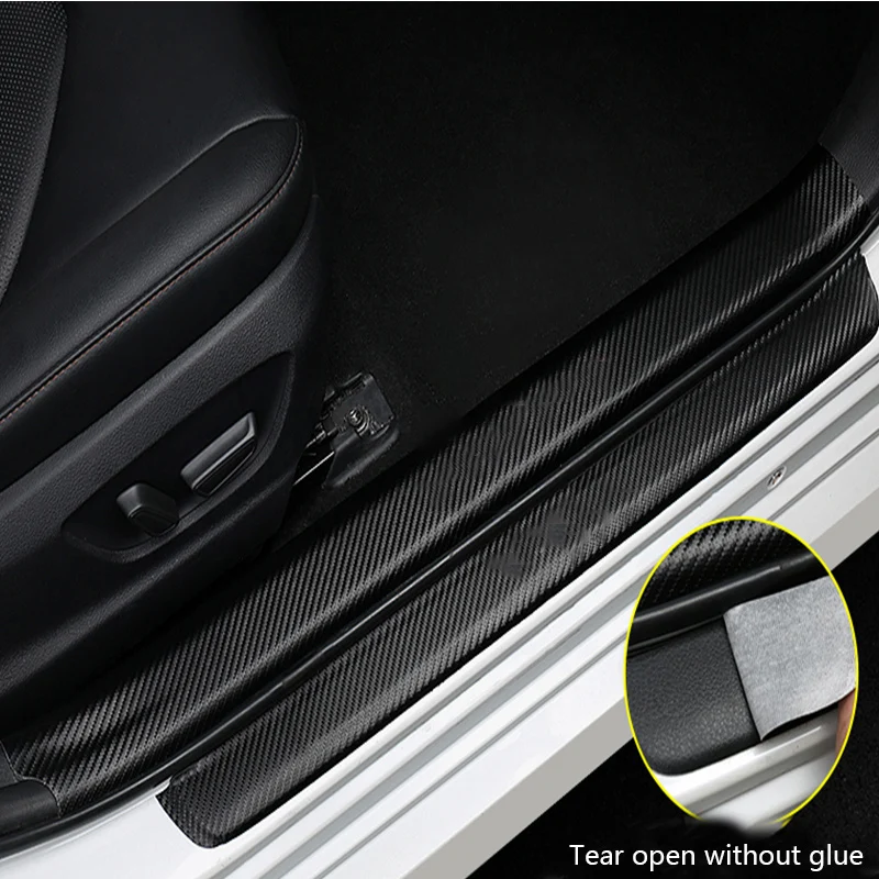 Подходит для Toyota Camry Дверь Добро пожаловать педаль углеродного волокна стикер дверной ремень