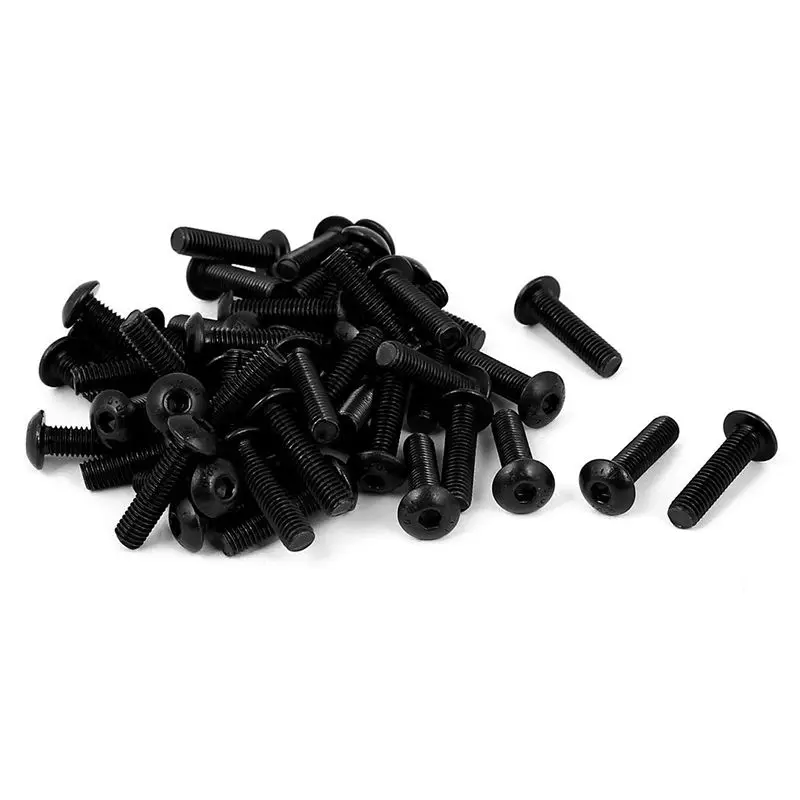ABSF M5x20mm болт с шестигранной головкой, черный 50 шт