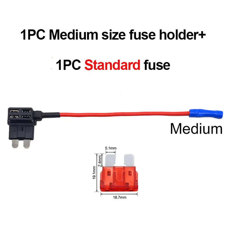 VGEBY Auto Sicherungsadapter, Auto Add-a-Circuit TAP Adapter Mini ATM APM  Autosicherungen Stromdieb Sicherungshalter 12V 5 Stück