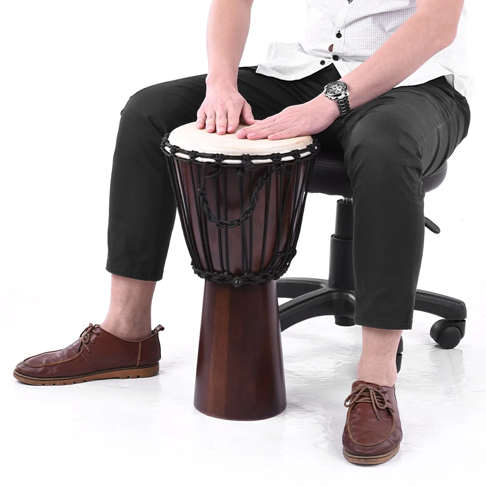 Профессиональный 1" Африканский Djembe рука Bongo барабан ударный музыкальный инструмент выбор твердой кожи тела голова козьей кожи