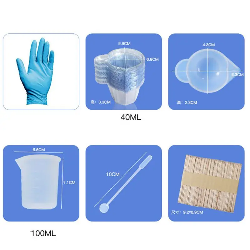 

2020 New 156Pcs Resin Cups Casting Jewelry Tools Kit Measuring Cups Mixing Spoons Gloves