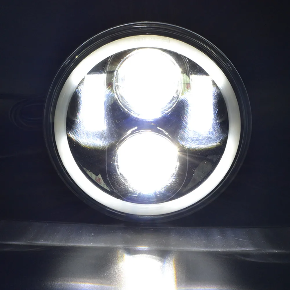 5-3/4 дюймов Светодиодные мотоциклетные фары 40 Вт RGB Phare Farol Moto для Harley Sportster Iron 883 1200 Dyna Street Bob противотуманные фары
