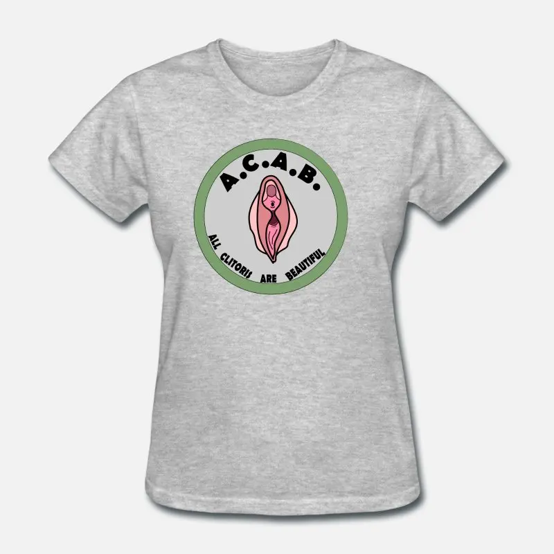 Women-Gray Acab, все клиторы красивые мужские футболки, хлопок, круглый вырез, графическая футболка для мужчин размера плюс S-5xl, женские футболки - Цвет: Women-Gray