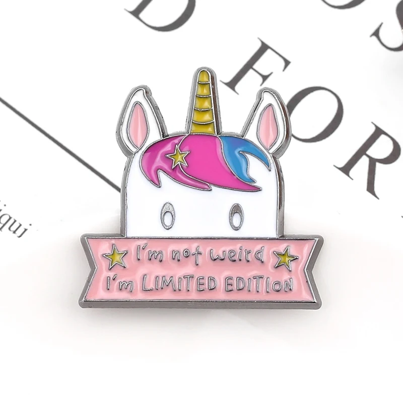 Высокое качество я не странно Ограниченная серия эмалированные булавки в виде