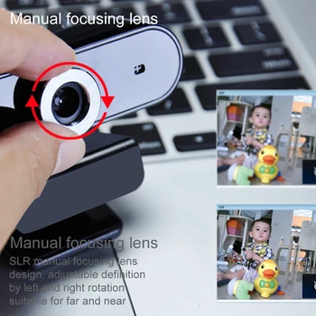 

Live Streaming HD Webcam With Microphone 360 Degree Rotation Home Office USB Plug And Play Multifunction 640x480 For Computer PC