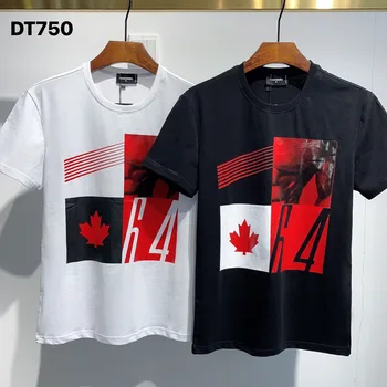 

Overseas authentic DSQUARED2 T-Shirt D2 O-Neck Short sleeve Tops DSQ men/women Clothing boyfriend Christmas gift DT750