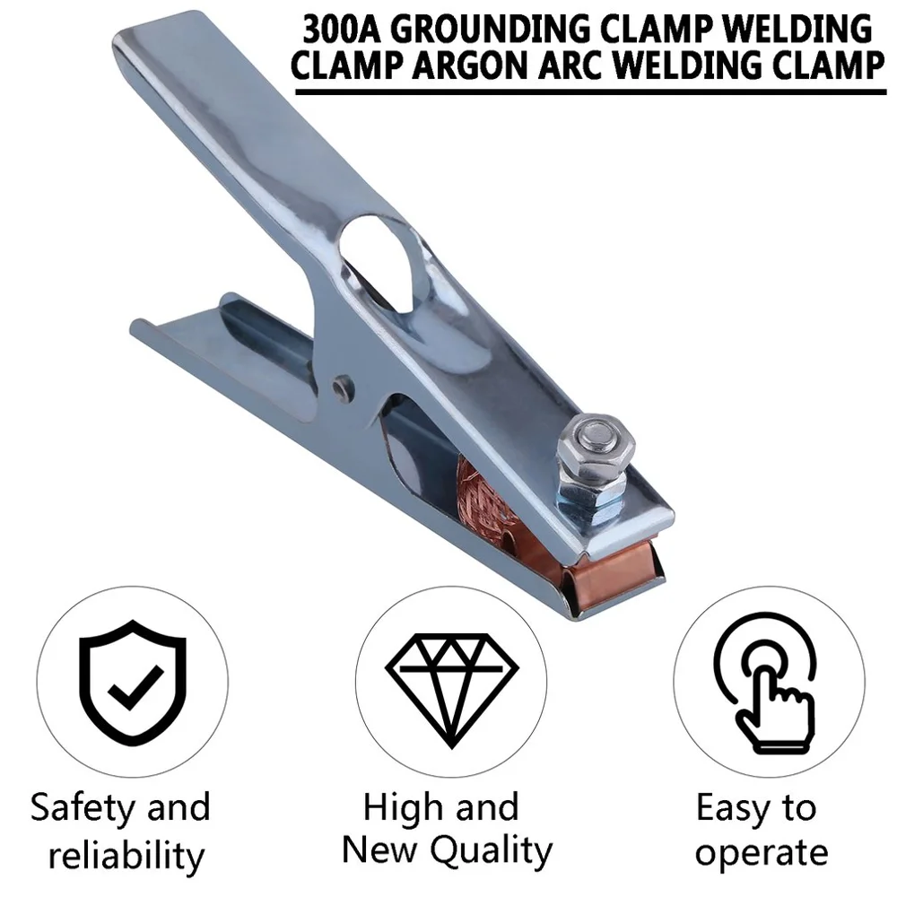 Welding Earth Clamp Ground Clamps accessories equipment 300Amp Electrode Holder Cable Clip for Welder Tools Grounding Welders