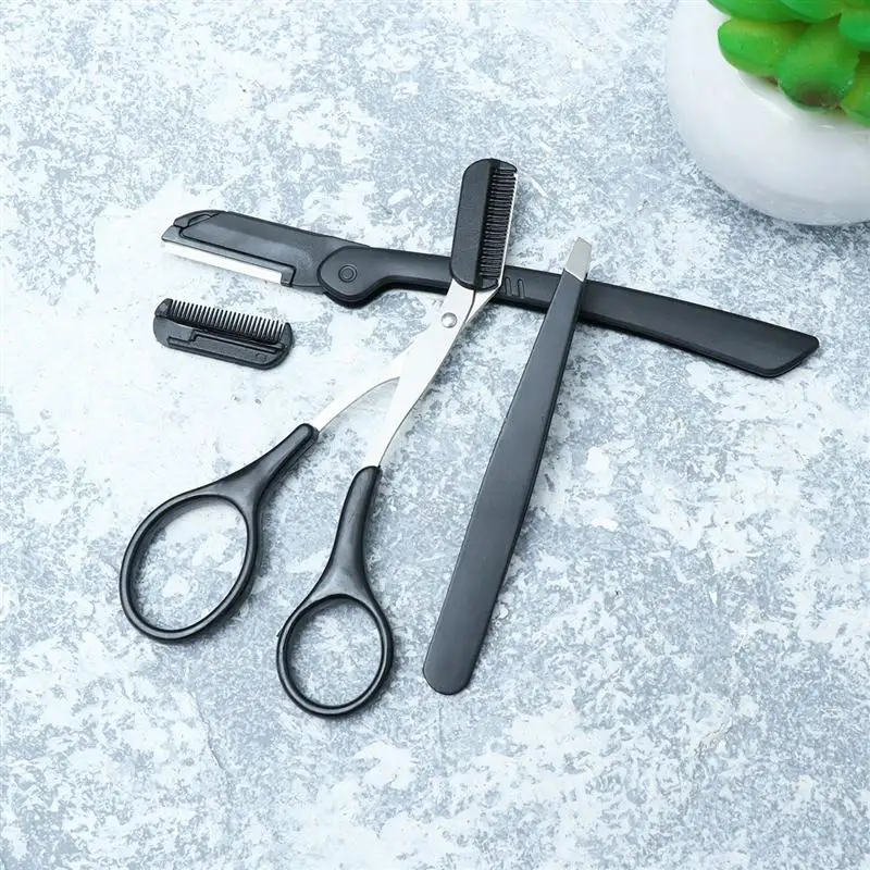 3 шт инструмент для обрезки бровей прочный Набор для обрезки бровей для девушек