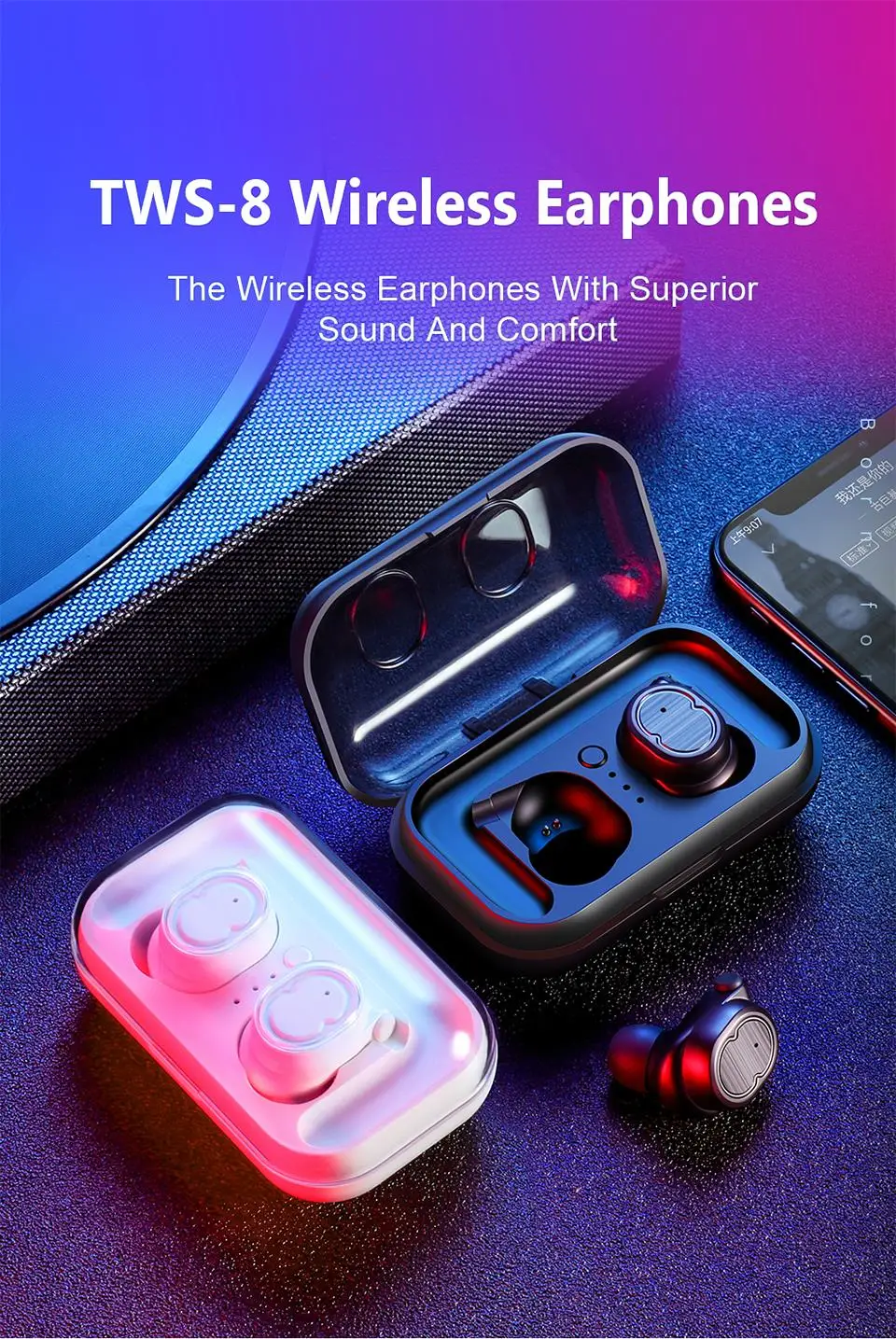 TWS 5,0, Bluetooth наушники, мини наушники, беспроводные наушники, спортивные, гарнитура, стерео, Auriculares, для телефонов, Xiaomi, iPhone