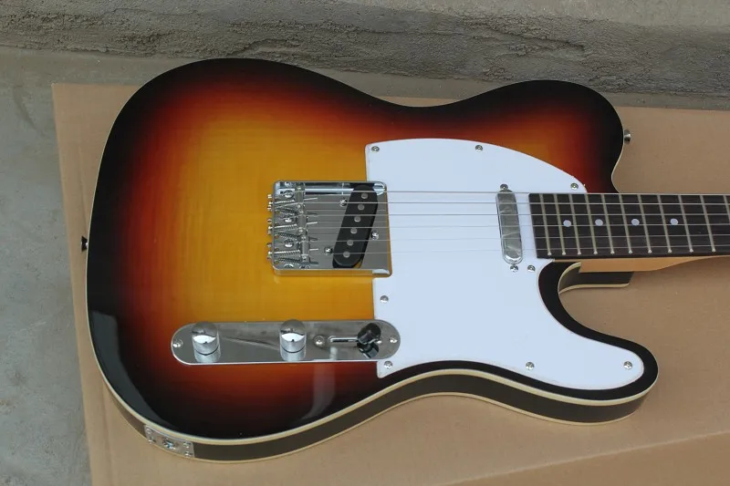 Бесплатная доставка Лидер продаж электрическая гитара серии Deluxe Nashville F Tele sunburst 143