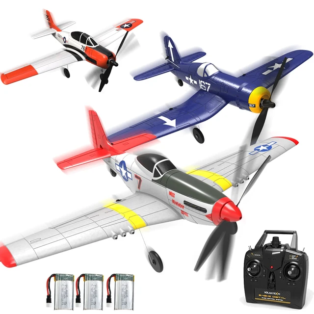 EPP 400mm P51D Mustang/F4U Corsair/T28 Trojan 4-Ch 2.4G 6-Axis Gyro Beginner Airplane With Xpilot Stabilizer RTF RC Plane 1
