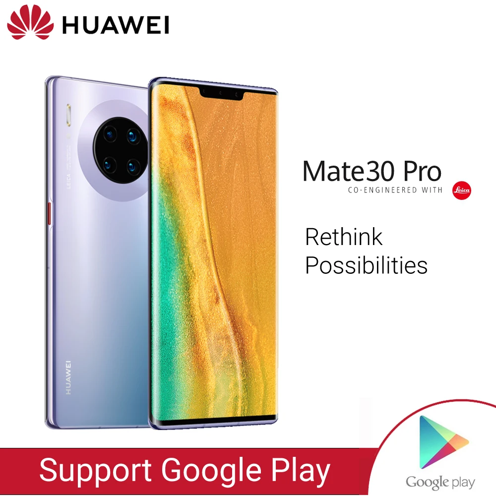 Смартфон huawei mate 30 Pro 6,53 дюймов Kirin 990 Восьмиядерный Android 10 Датчик управления жестами Google play