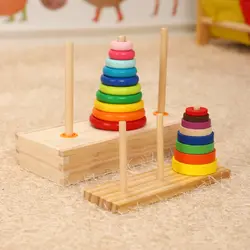 Деревянная ханойская башня, начальная школа, для взрослых, Детская таможенная очистка, Раннее Обучение, интеллект, ручные игрушки