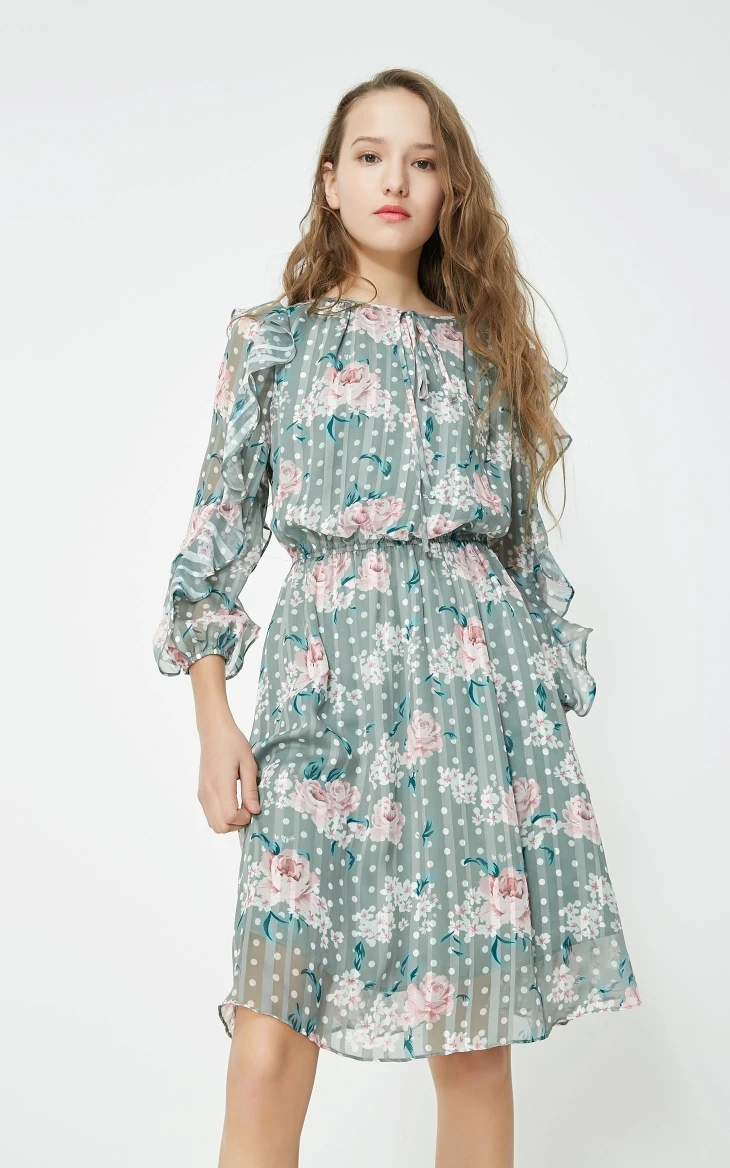 Vero Moda женское платье в горошек с оборками | 31927C510