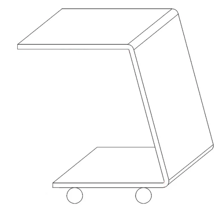 Acrylic Removable Coffee Table With Casters Plexiglass Small Table