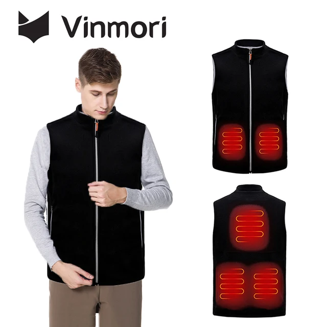 US $11.97 Vinmori Heating Vest Winter Outdoor USB Infrared Heated Jacket Electric Clothing For Sports Hiking 