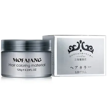 

Mofajang Disposable Hair Dye Cream Hair Color Wax One-time Molding Paste Grandma Sliver Green Hair Dye Wax Mud Cream