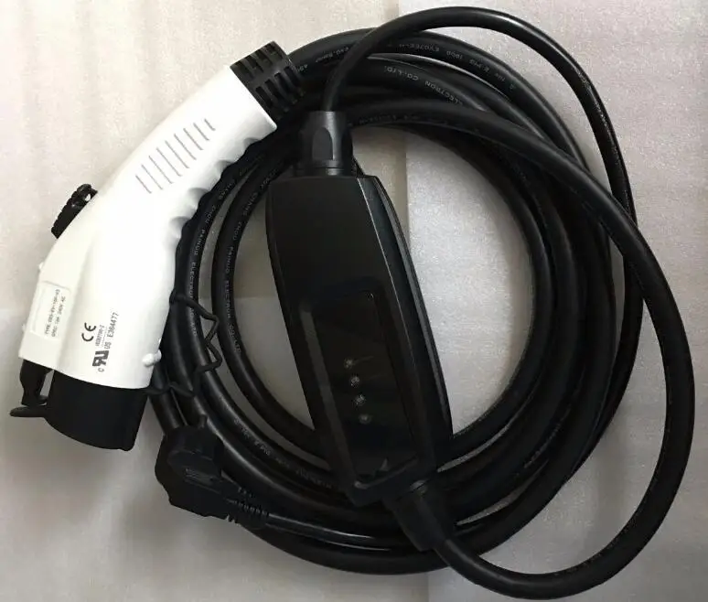 ZWET j1772 evse зарядное устройство для электромобиля Уровень 2 EV Type1 SAE J1772/AC120V~ 250V 16A J1772 штекер зарядного устройства