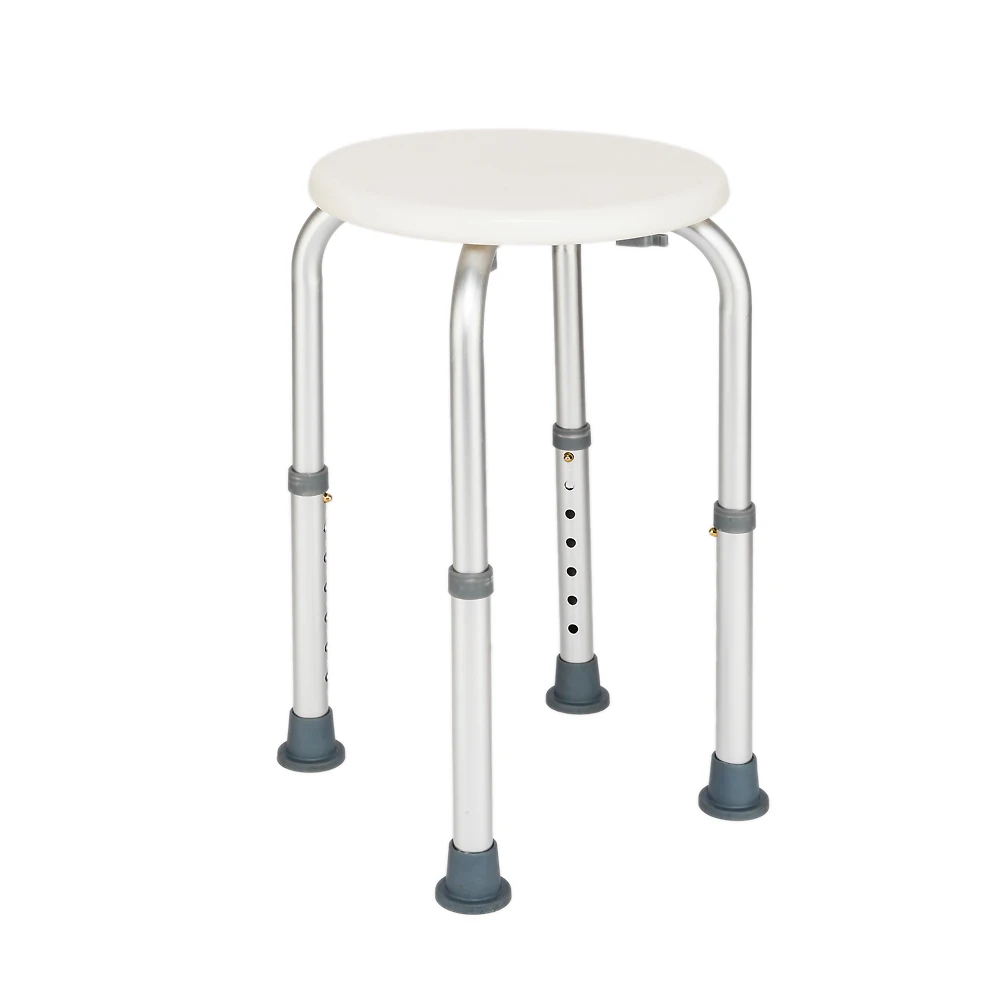 

7 Levels Adjustable Round Shower Stool Aluminum Alloy Chair for Elderly LAD-sale