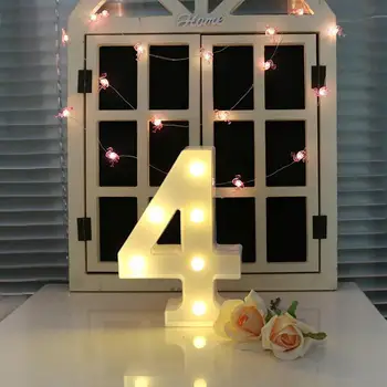 

Number LED Light Wedding Proposal Party Home Lighting Classic Texture Durable Practical Night Lamp Decoration Gift