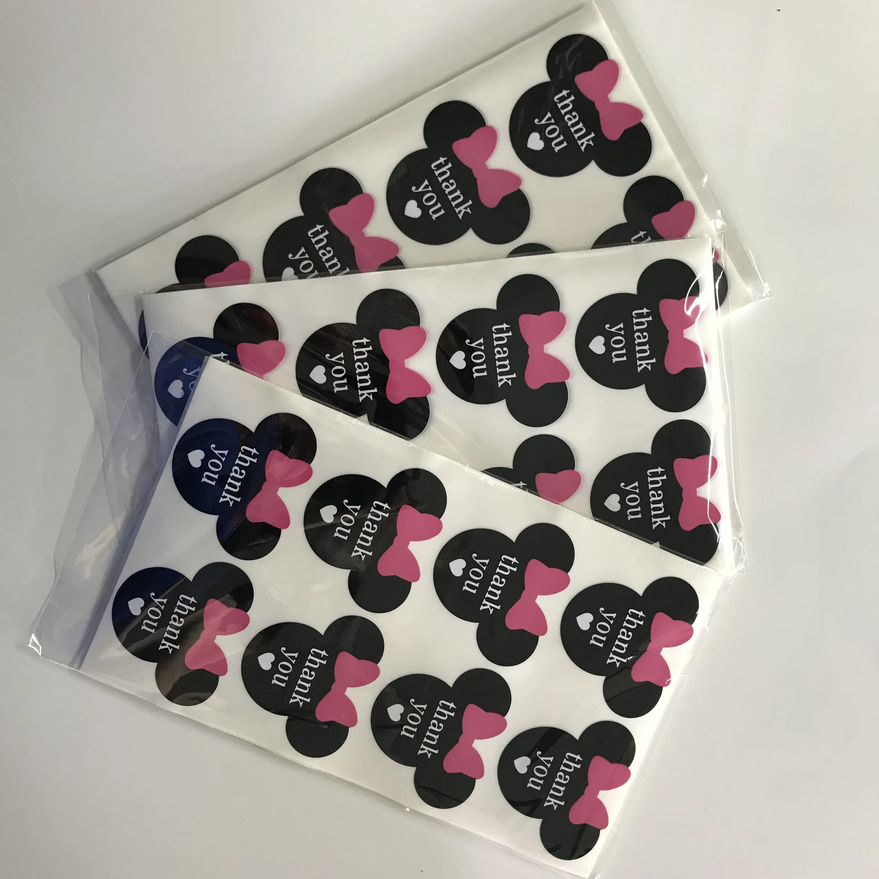 

Mickey Mouse Sticker Vinyl Decals Chalkboard Labels Self-adhesive Stationery Sticker Kids Custom DIY Thank YOU Decoration