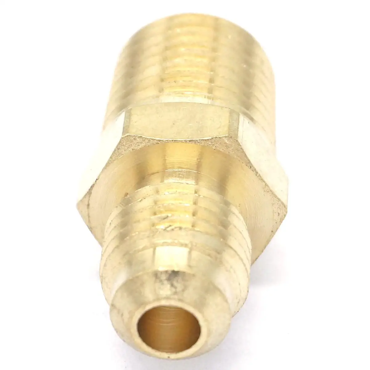 SAE Flare Thread 7/16"-20 UNF To 1/4" NPT Male Fit Tube O.D 1/4" Hex Brass SAE 45 Degree Pipe Fitting Connectors 1000PSI pipe fitting water pipe fitting hose pipe fitting