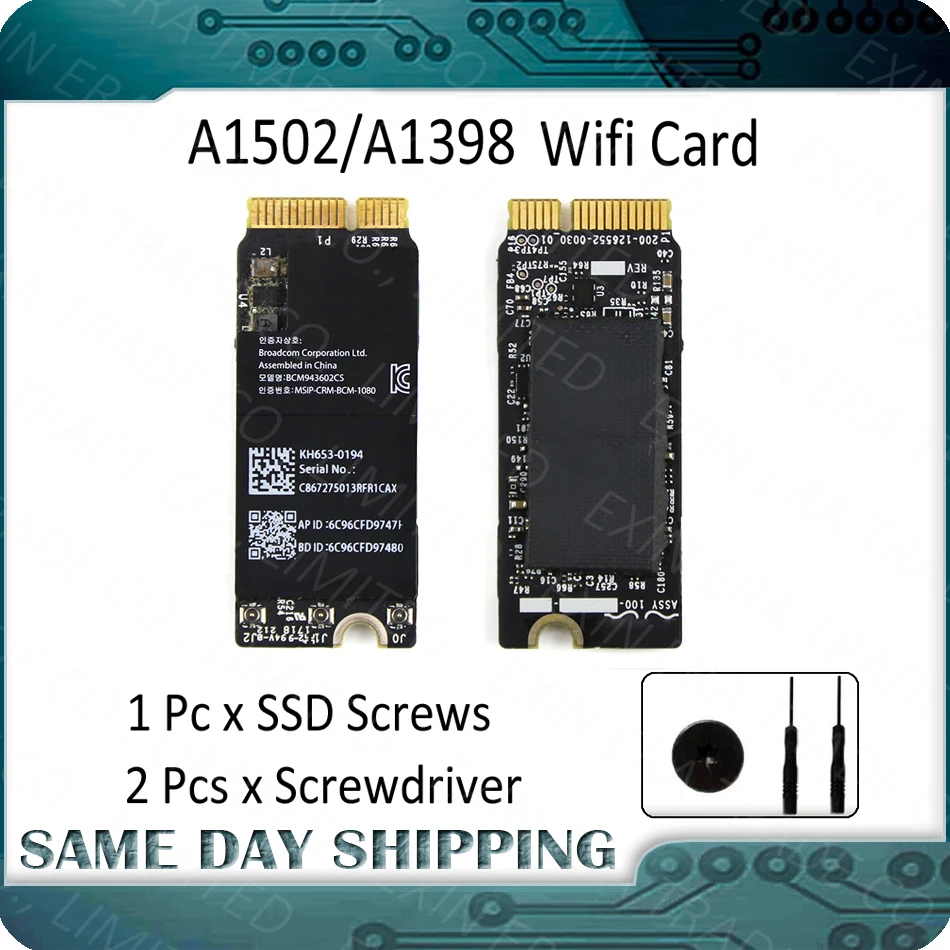 Wi-Fi адаптер Broadcom BCM943602CS 1750 Мбит/с 802.11AC Bluetooth 4 0 BCM43602CS A1425 A1502 A1398 | Компьютеры и офис