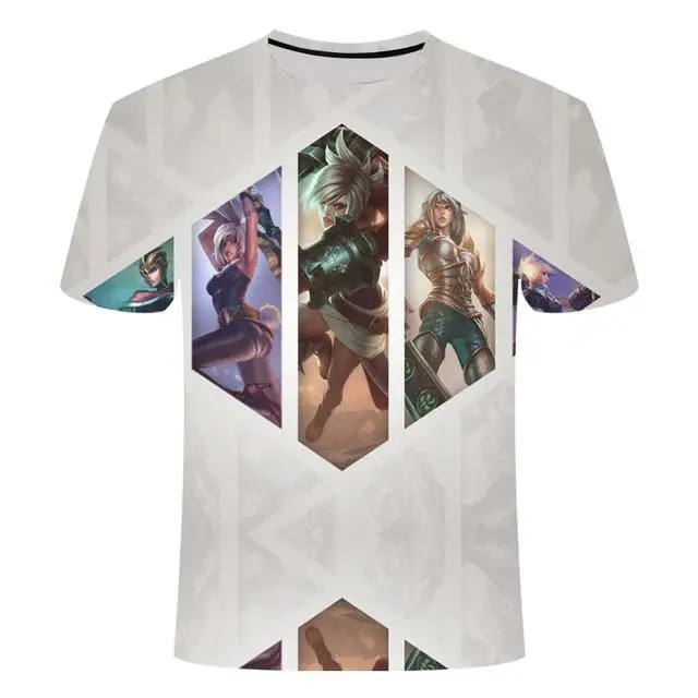 Футболка с 3D принтом League of Legends games мужская женская футболка с коротким рукавом Yasuo Leesin Darius Garen Thresh большой размер 6XL - Цвет: TXK301