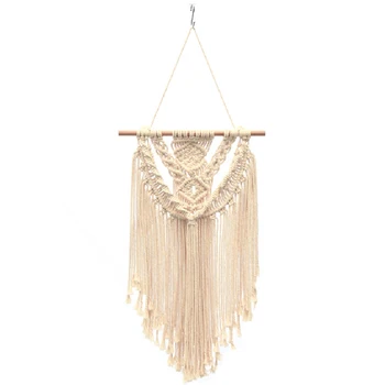

Tapestry Room Decoration Accessories Macrame Solid Color Scandinavian Style Rectangle Dream Catcher Decor Hilo Macrame Bohemian