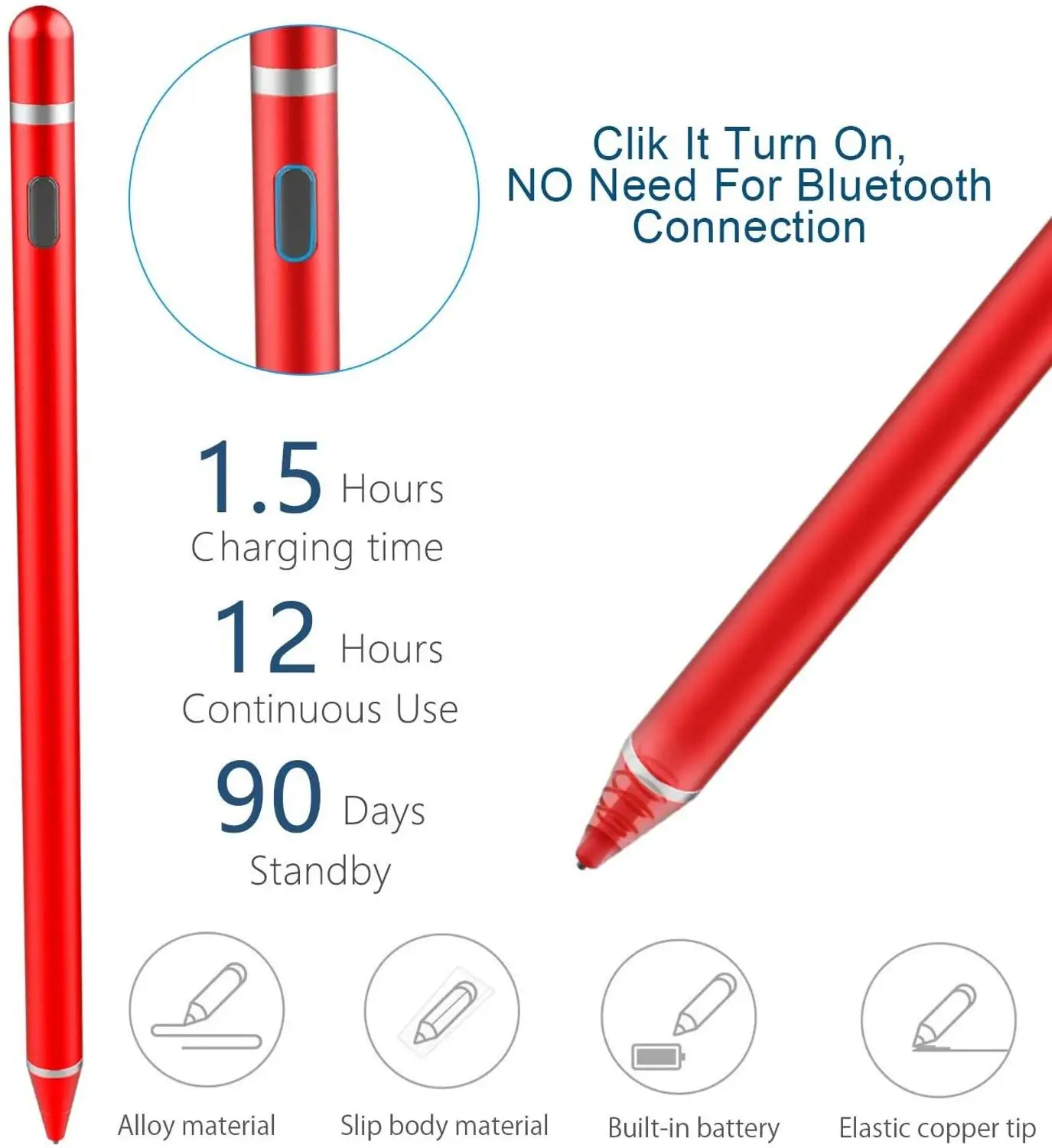 Сенсорная ручка для стилуса Apple Pencil iPad iPhone 6 7 8 Plus X XS 11 Pro Max Samsung Huawei Xiaomi OPPO Vivo