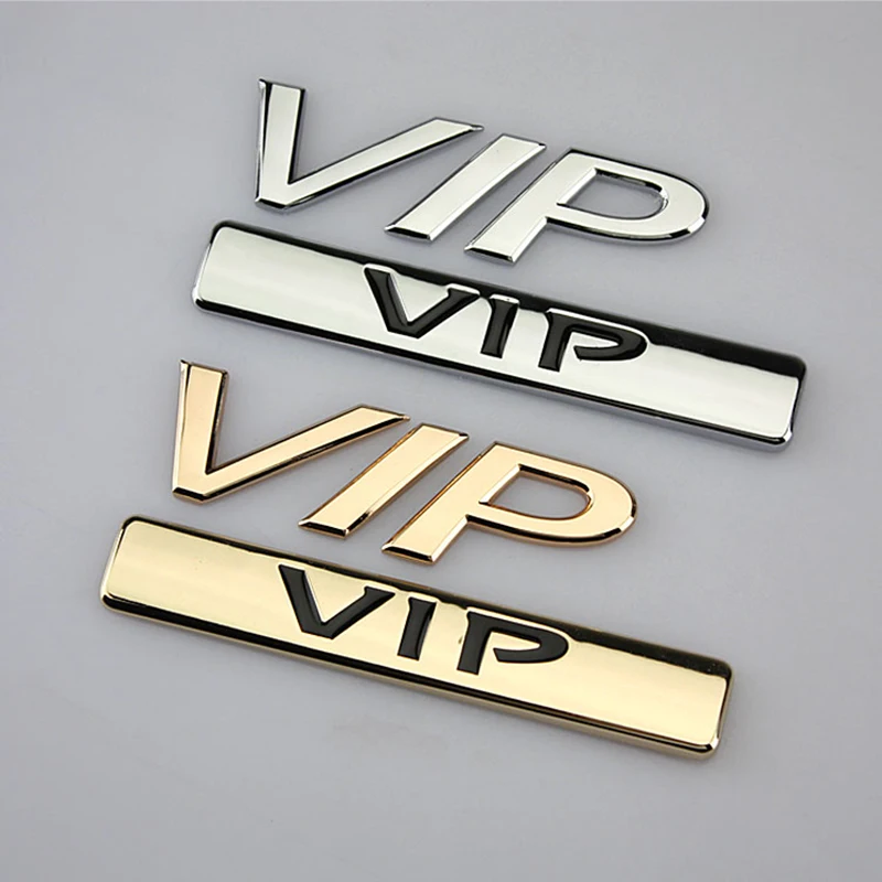 Автомобильная наклейка эмблема значок VIP буквы металлический 2 дизайн цвета для