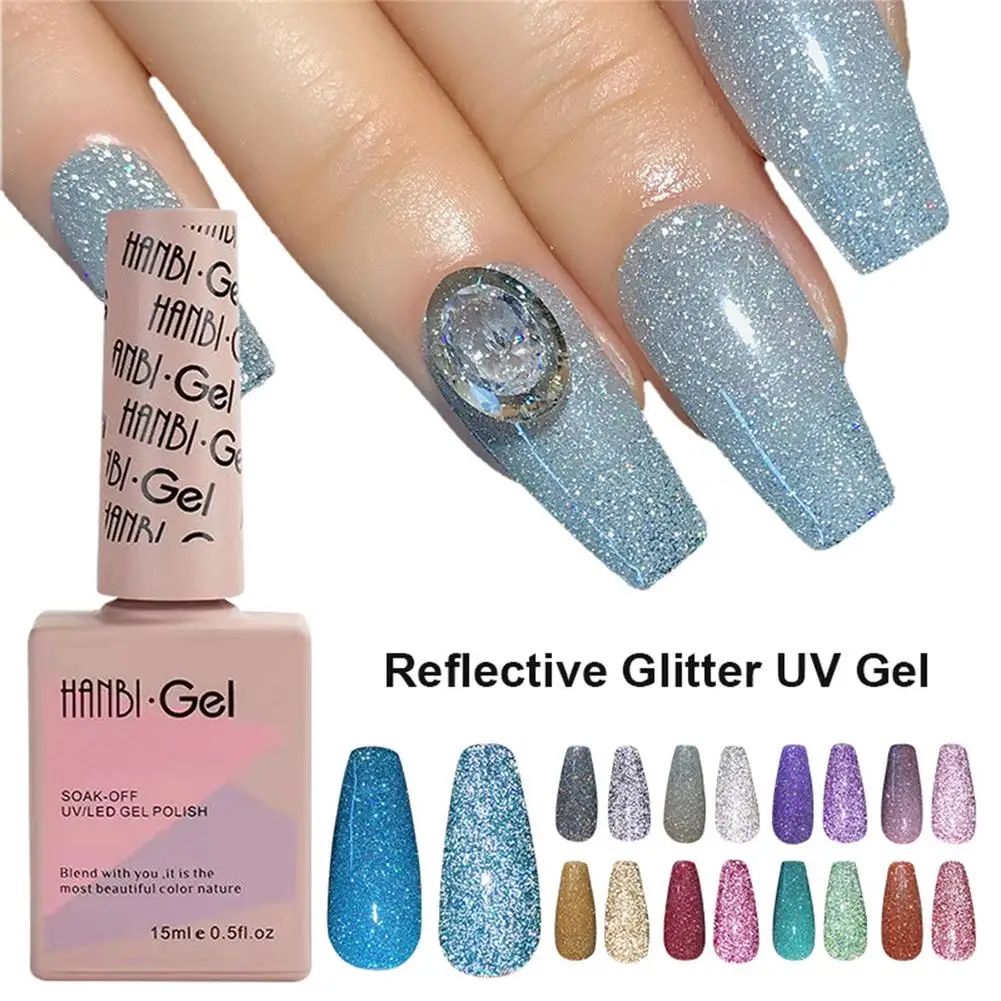 Reflective Glitter Glue 9 Colors Bright Bungee Powder Nail Broken Polish Diamond Art Crystal | Красота и здоровье
