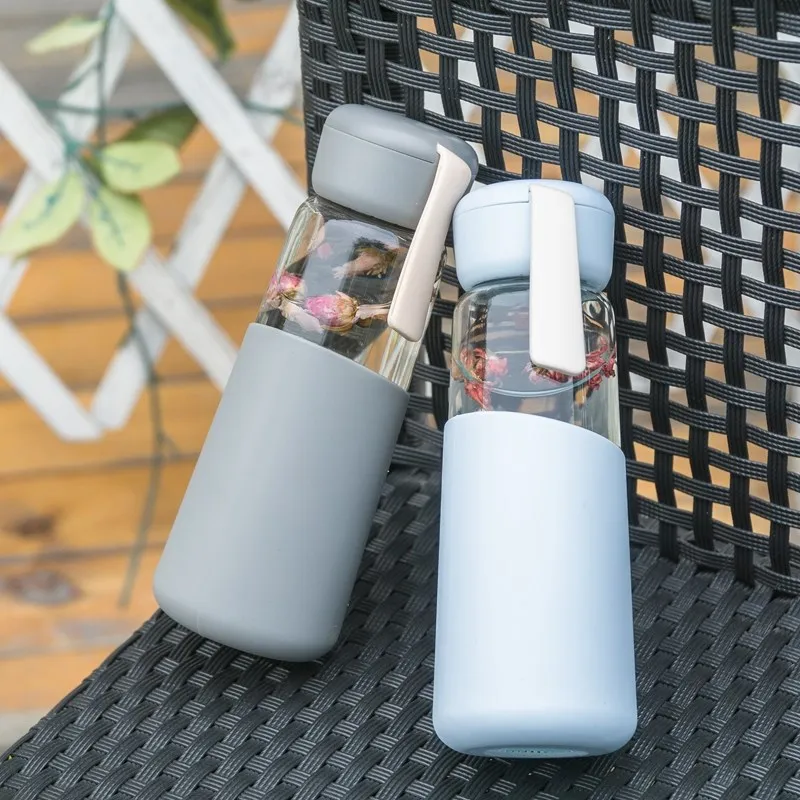 750ML Water Bottles Portable No Sweat Travel Gym Camping Stainless Steel  Small Mouth Silicone Handle Vacuum Insulated Reusable - AliExpress