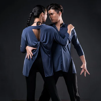 

New Latin Dance Top For Women Sexy Long Sleeve Dancing Shirts Ballroom Latin Dance Costume Performance Dancing Wear DQS3362