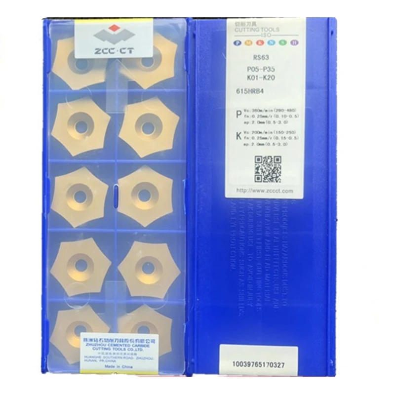 Free shipping 10pcslot RS63 615HRB1 B2 B3 B4 B5 B6 hexagon scarfing tube inserts cutting tool blade cnc carbide tips for steel (4)