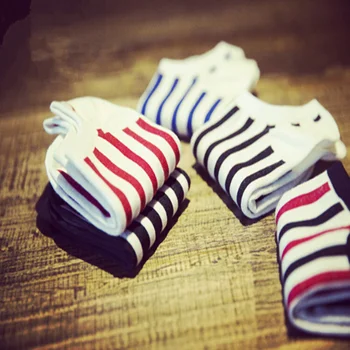 

5 Pairs/ Socks Women Boat Sock Cotton Socks Summer Classic Socks Striped Black and White Socks Vertical Bar Socks Boat Sock
