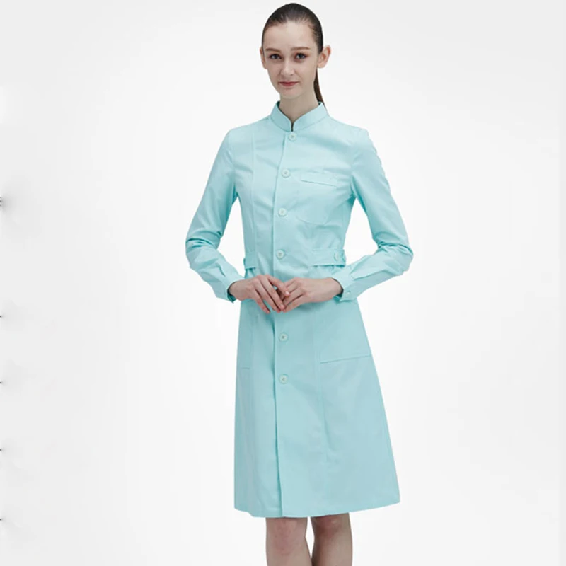 

autumn winter Ladies Medical Robe Medical Lab Coat Hospital Doctor Slim Multicolour Nurse Uniform medical gown Overalls