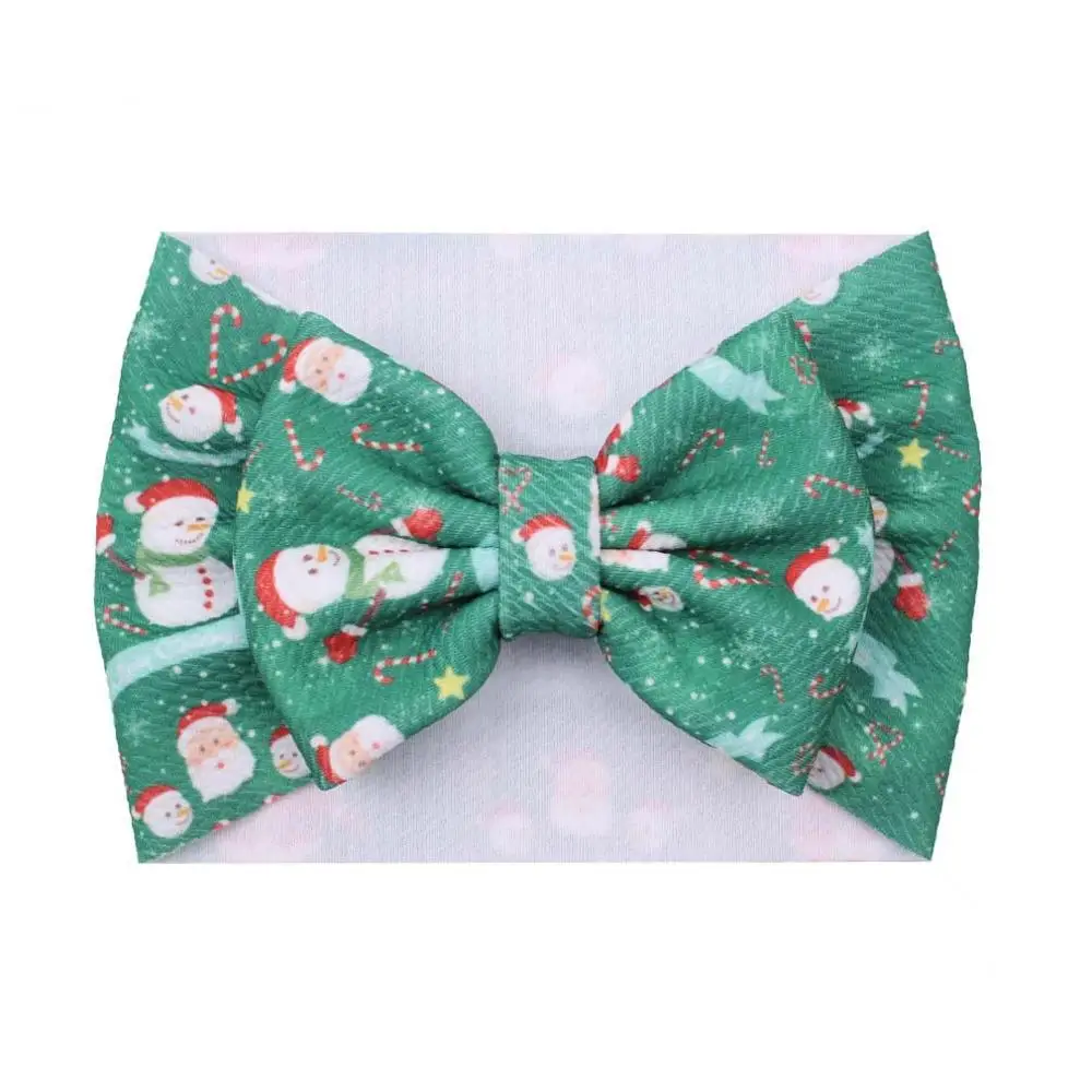 Baby Bows Hair Accessories Christmas Girls Wide Headband Toddler Floral Printing Turban Newborn Photo Prop Children Boy Hairband - Цвет: 49