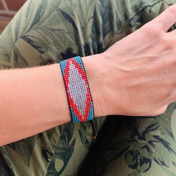 

Go2boho MIYUKI Bracelet Women Pulseras Mujer Moda 2020 Bileklik Cuff Bracelets Sexy Lips Jewelry Boho Chic Handmade Loom Woven
