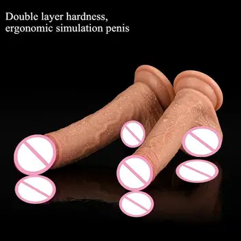 Soft Penis Huge Big Dildo Realistic No Vibrator Suction Cup Sex Toys for Woman Lesbian Female Masturbation Strapon Cock 2