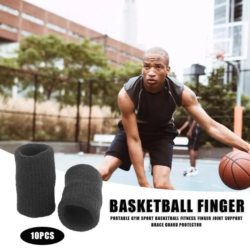 10pcs Hot Sale Finger Sleeves Nylon-latex Filament Support Hand Joint Guard for Basketball Tennis Protect finger wrist joint