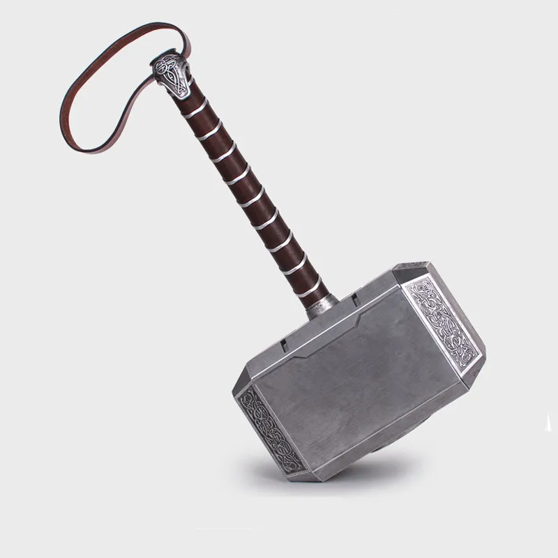 

20cm Thor's Hammer Metal Material Thor Thunder Hammer Figure Weapons Model Kids Gift Movie Role Cosplay Playing Toy