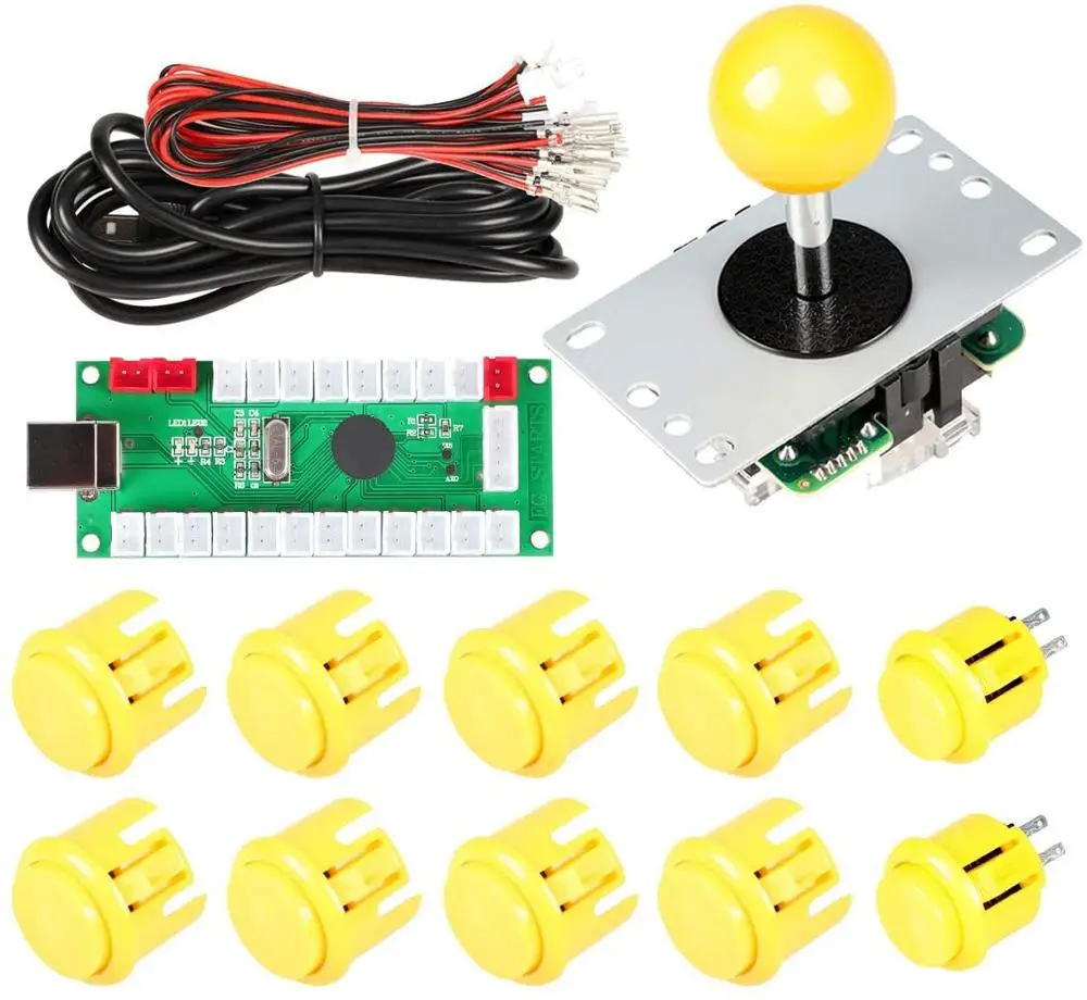1 игровой аркадный набор сделай сам USB кодировщик к ПК кнопки джойстика для