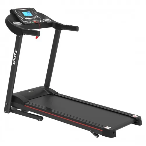 

Folding Treadmill, Smart Motorized Treadmill with Manual Incline and Air Spring & MP3, Exercise Running Machine with 5" LCD Disp