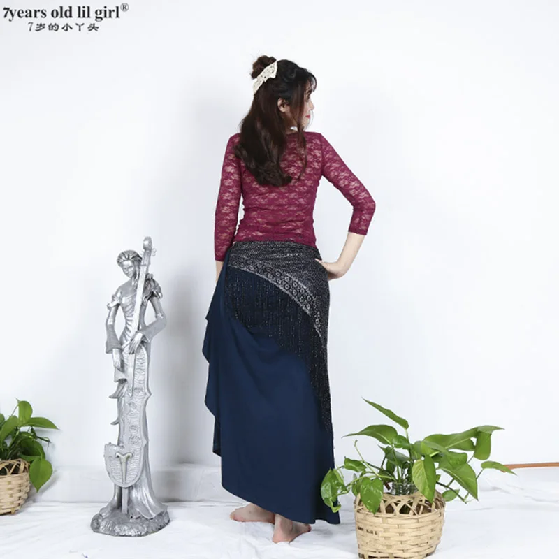 Belly Dance Top Gothic Tribal Belly Bance Top Lace Choli Short Sleeve Top Women's Belly Dance Costume GII01-02
