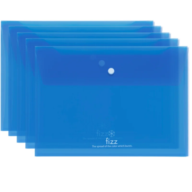 Blue 5pcs 5 шт. A4 папка для документов, Сумка для документов, школьные офисные принадлежности, канцелярская сумка, цветная кнопка, печать, канцелярский Органайзер - Цвет: Blue 5pcs